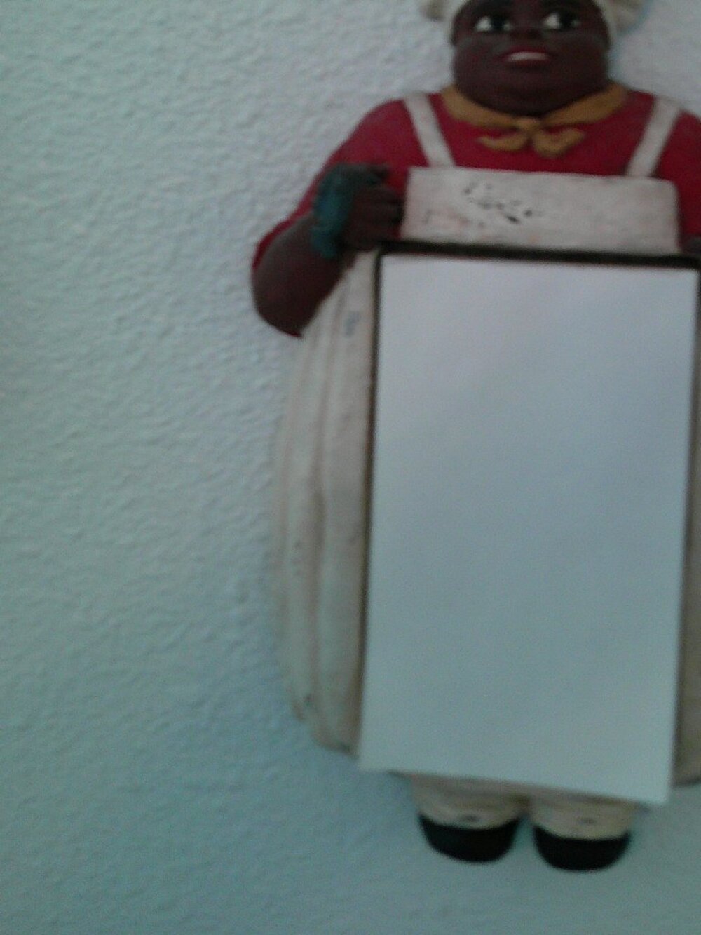 Vintage plaster ware Chef hanging memo pad